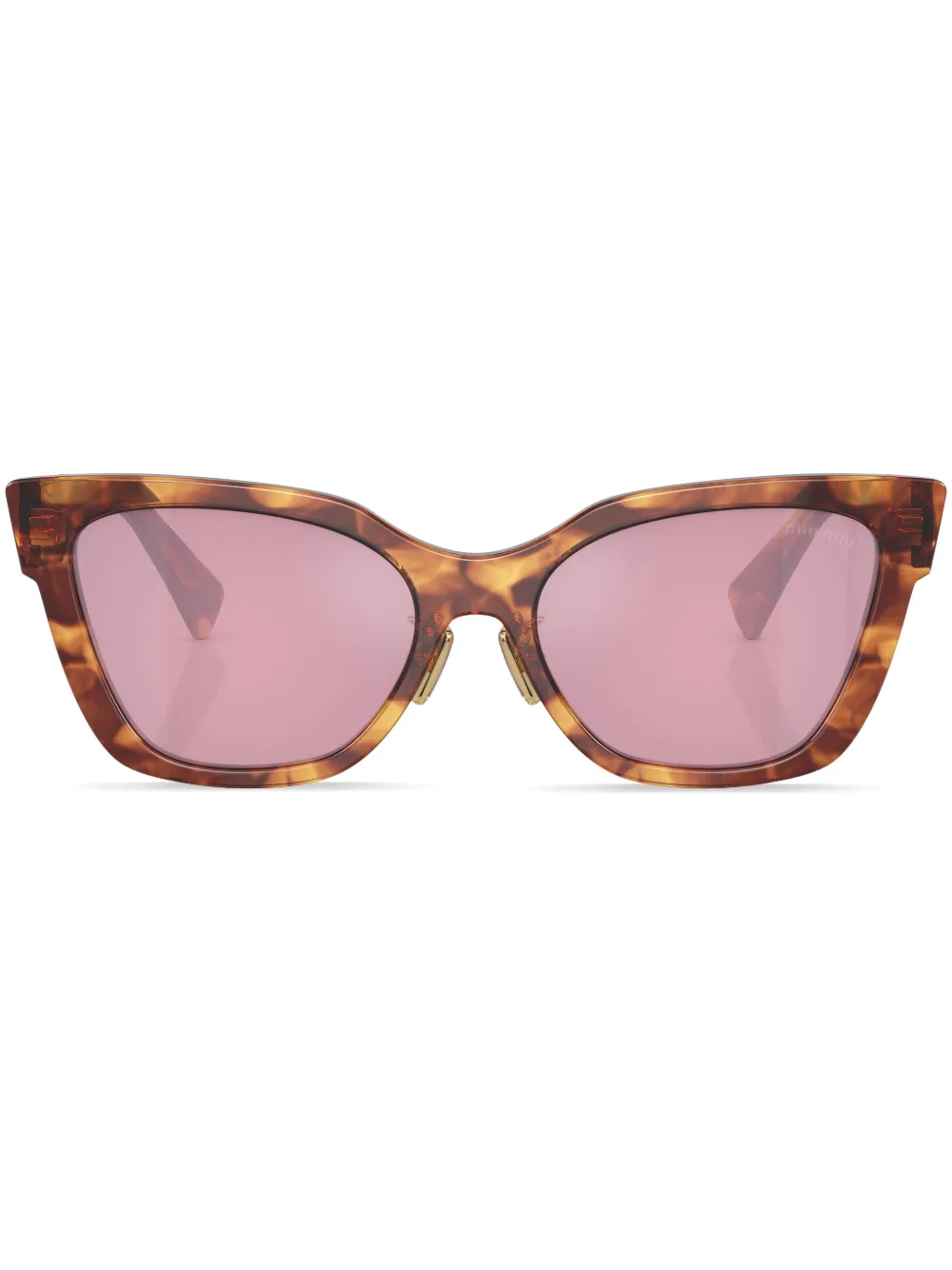 

Солнцезащитные очки в оправе 'кошачий глаз' Miu Miu Eyewear, черный