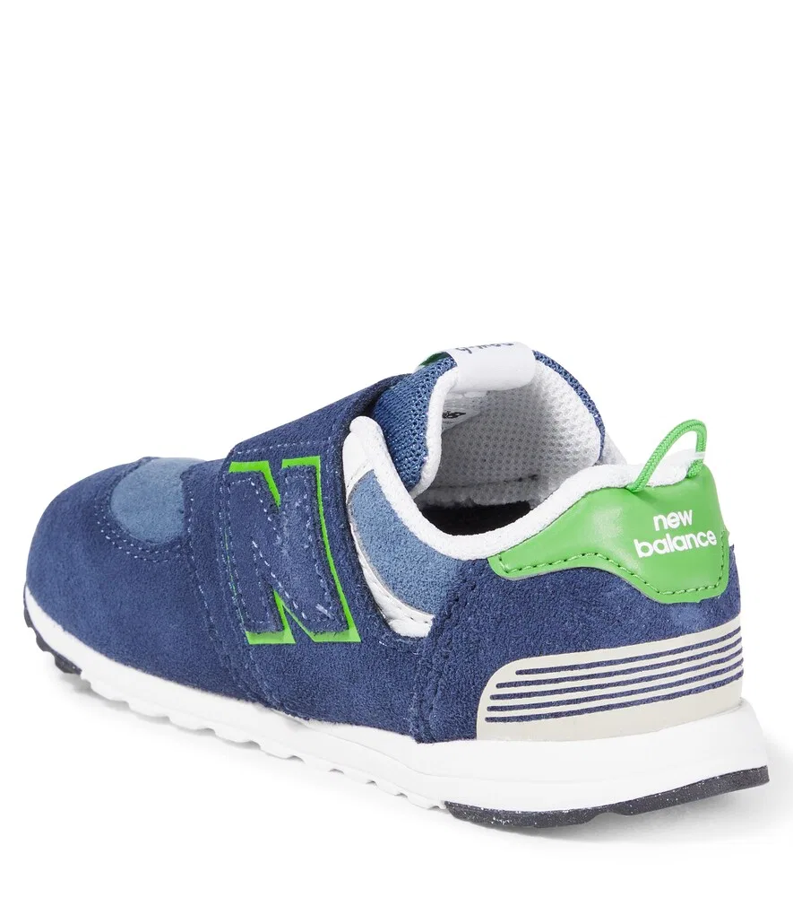 370 Детские замшевые кроссовки New Balance Kids, синий — фото 2