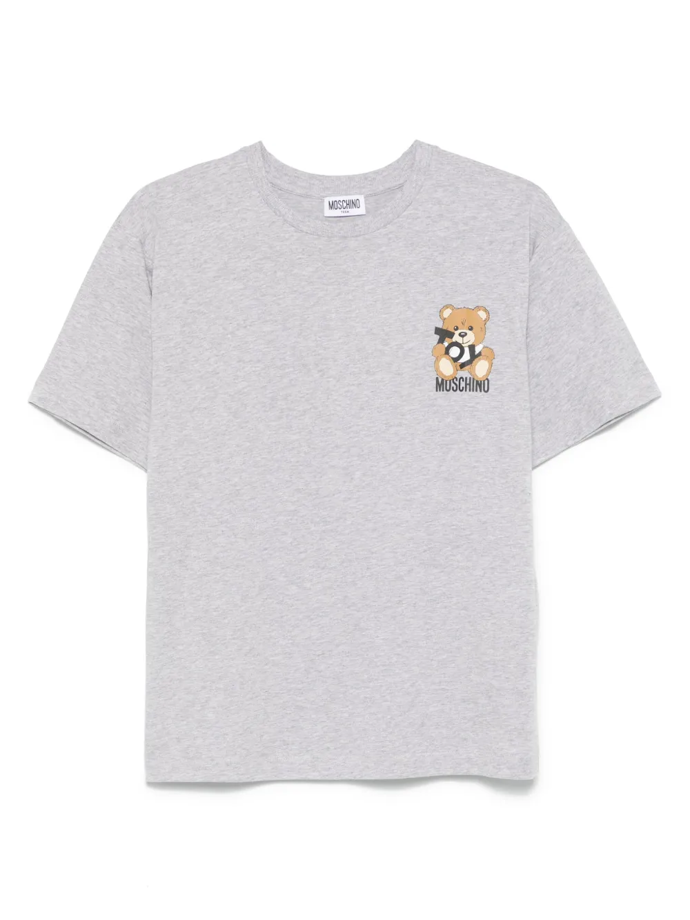 

Футболка с принтом Leo Teddy Moschino Kids, серый