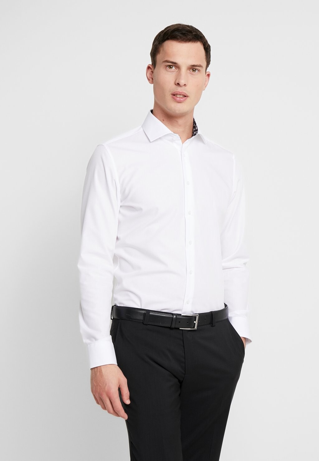 

Классическая рубашка Kent Slim Fit Contrast Seidensticker, белый