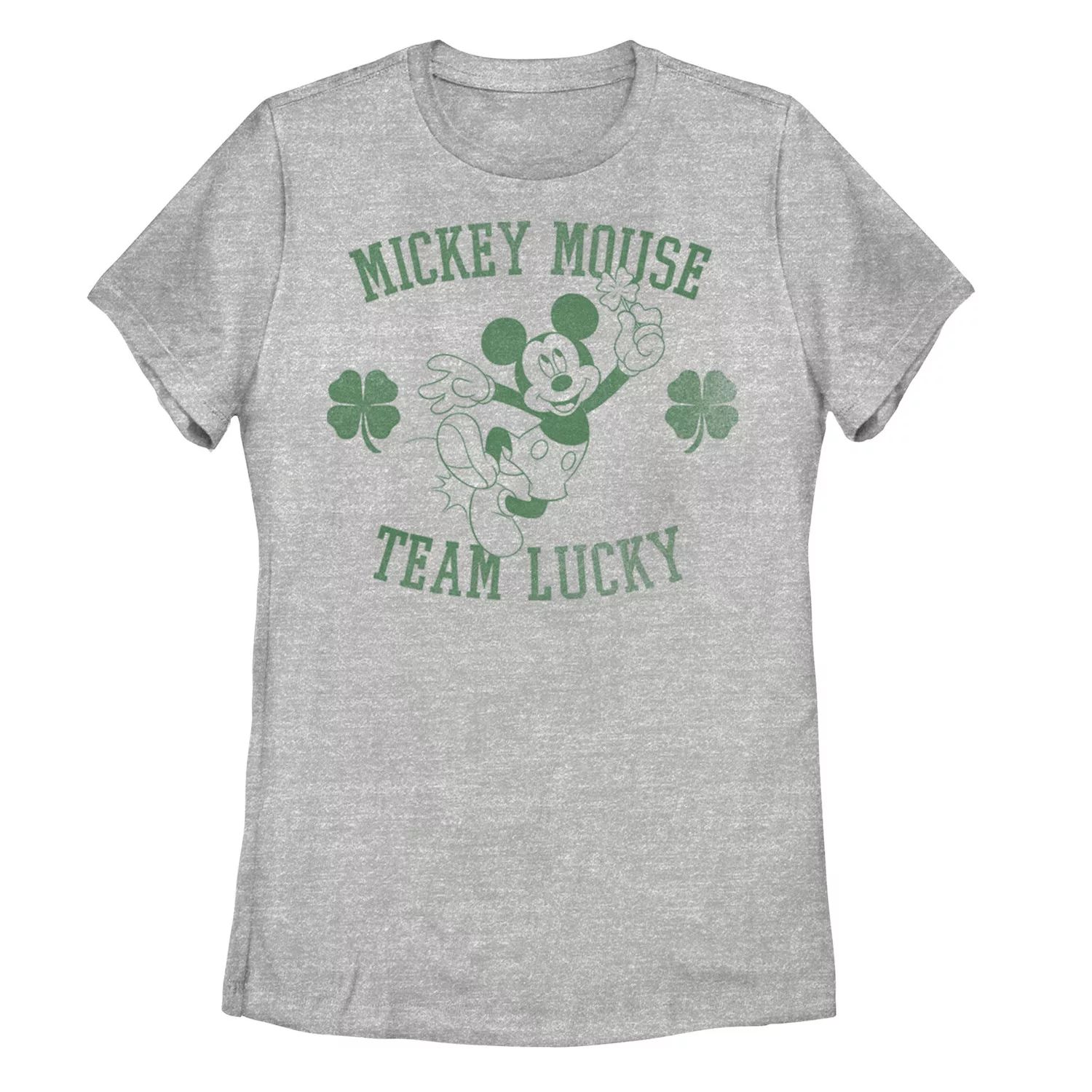 

Футболка Disney's Mickey Mouse Juniors' Team Lucky Green Hue со штампом Licensed Character