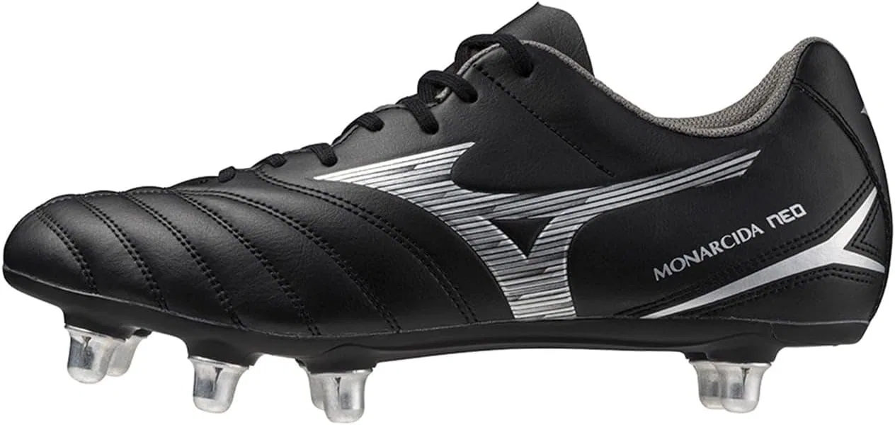 Регбийные кроссовки Mizuno Monarcida Neo III Rugby Si, унисекс, для взрослых, Black Silver