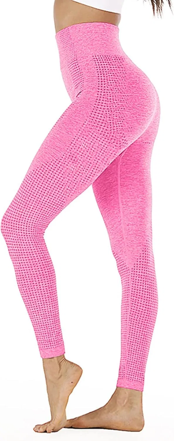 Леггинсы с завышенной талией, Generic, A01_hot Pink — фото 2