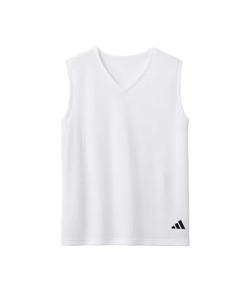 Футболка V-образным вырезом без рукавов adidas 2 шт чёрный — фото 2