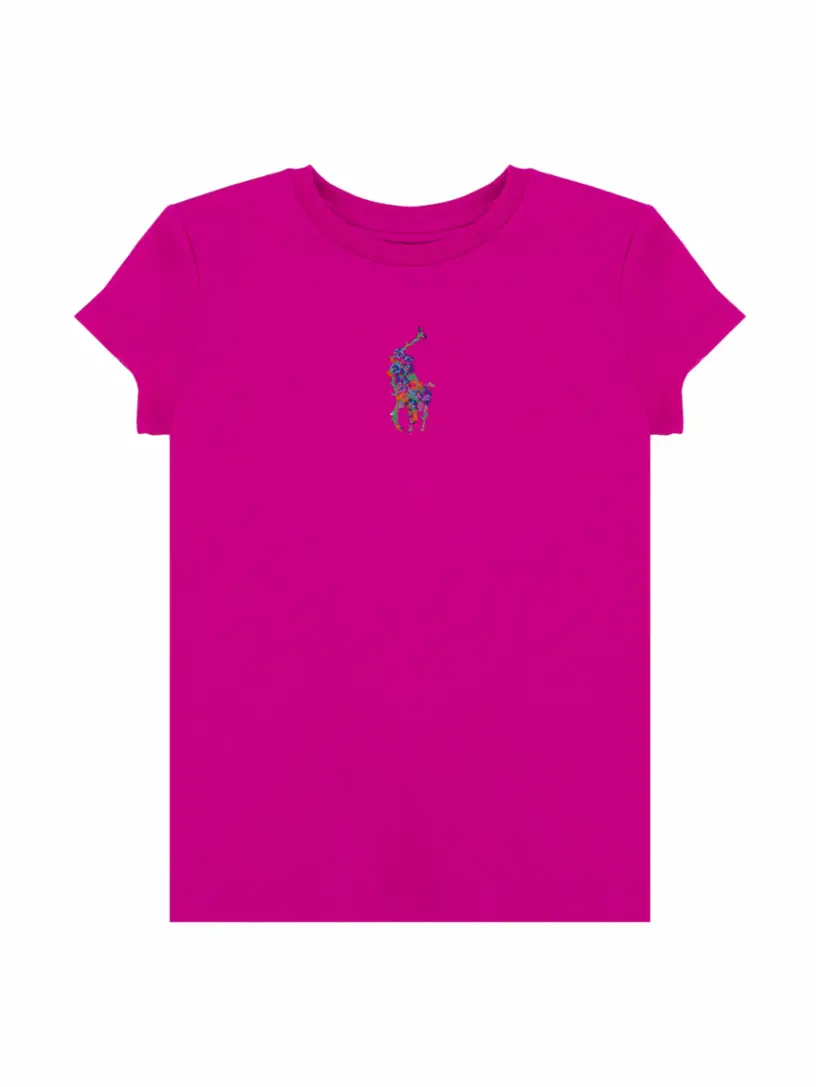 

Хлопковая футболка с логотипом Ralph Lauren, розовый