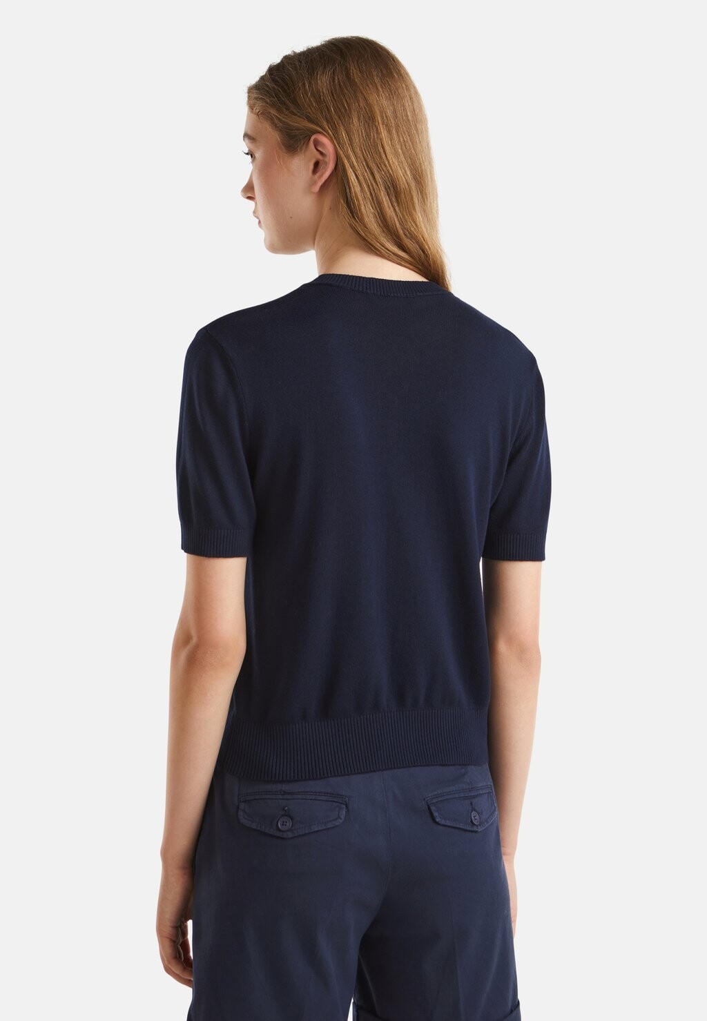 

Базовая футболка CREWNECK SHORT SLEEVE, REGULAR FIT, PLAIN United Colors of Benetton, синий