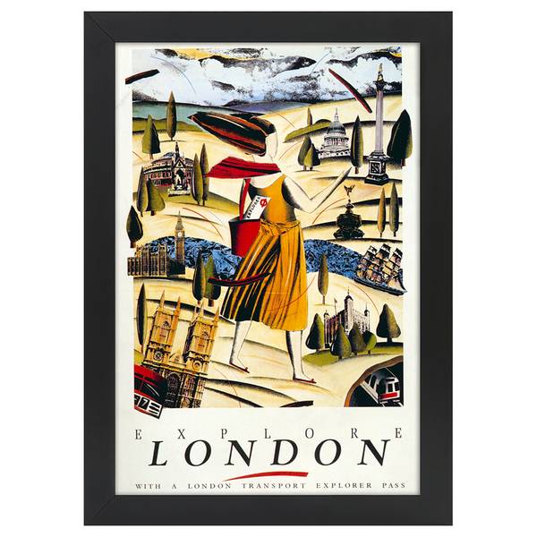 

Рамка для фотографий LegendArte Poster 1986 Explore London, черный