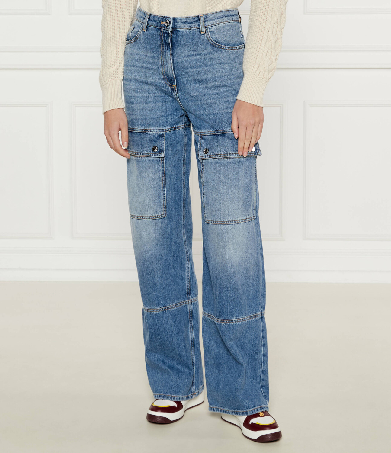 

Джинсы Elisabetta Franchi Oversize fit, синий