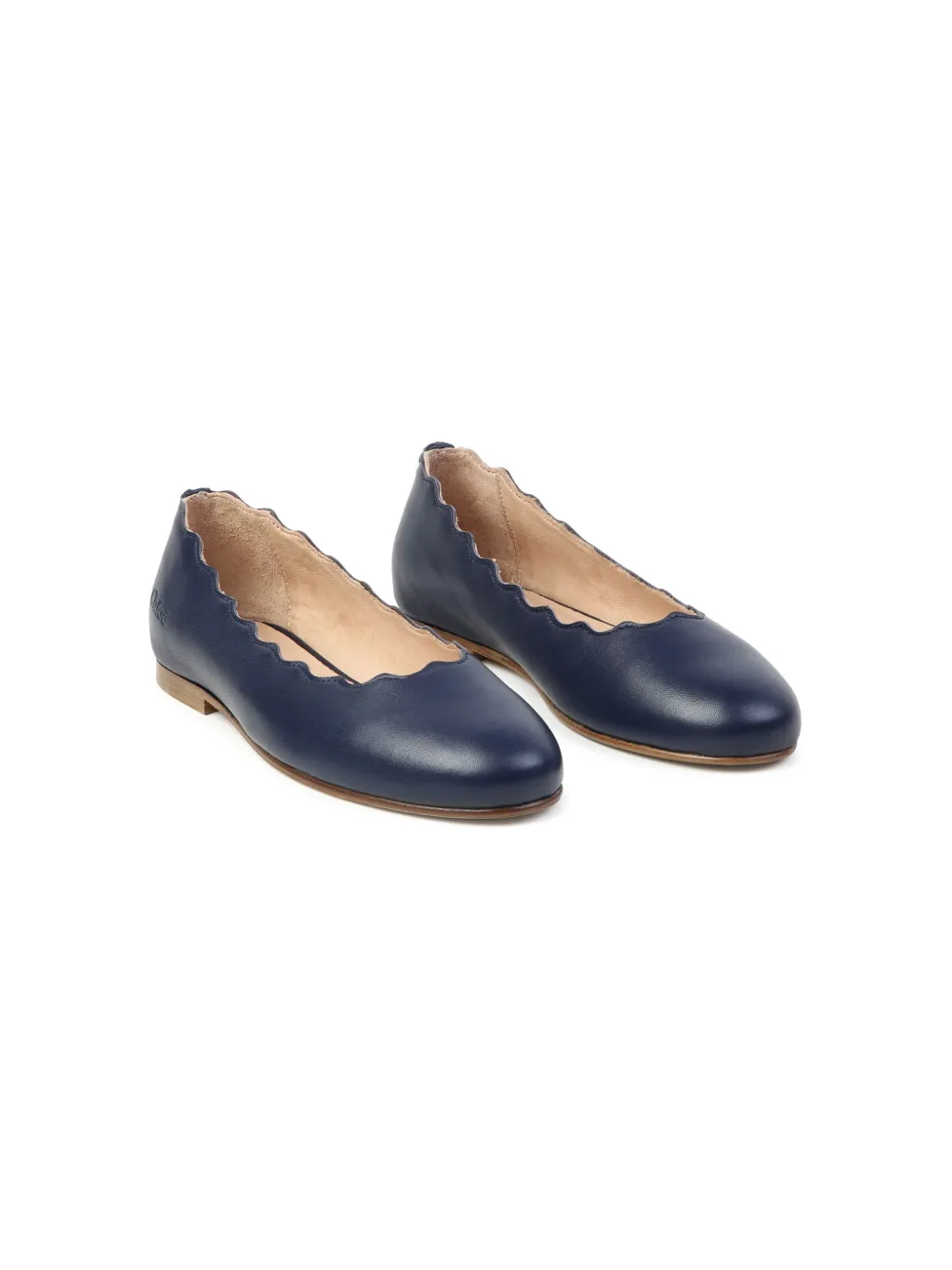

Балетки с фестонами Chloé Kids, синий