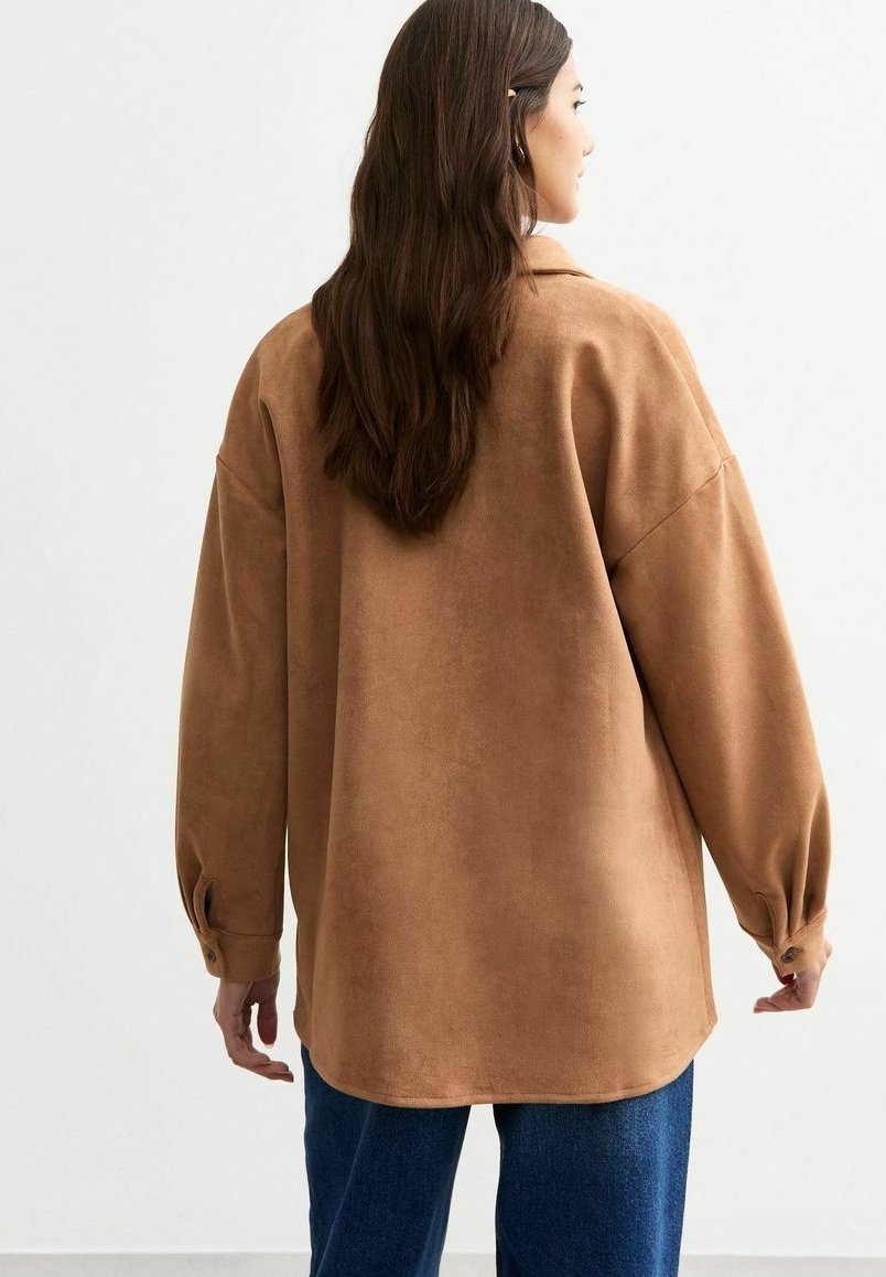 

Блузка на пуговицах TAN OVERSIZED New Look, коричневый