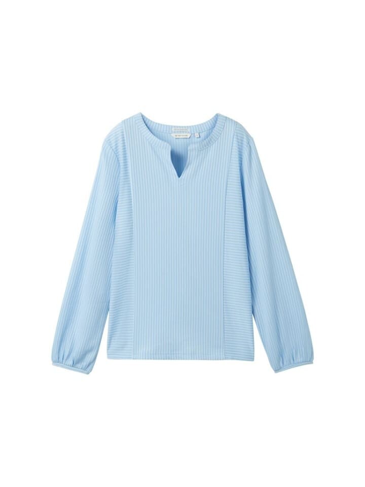 

Блуза Tom Tailor Langarmbluse, цвет blue white thin stripe