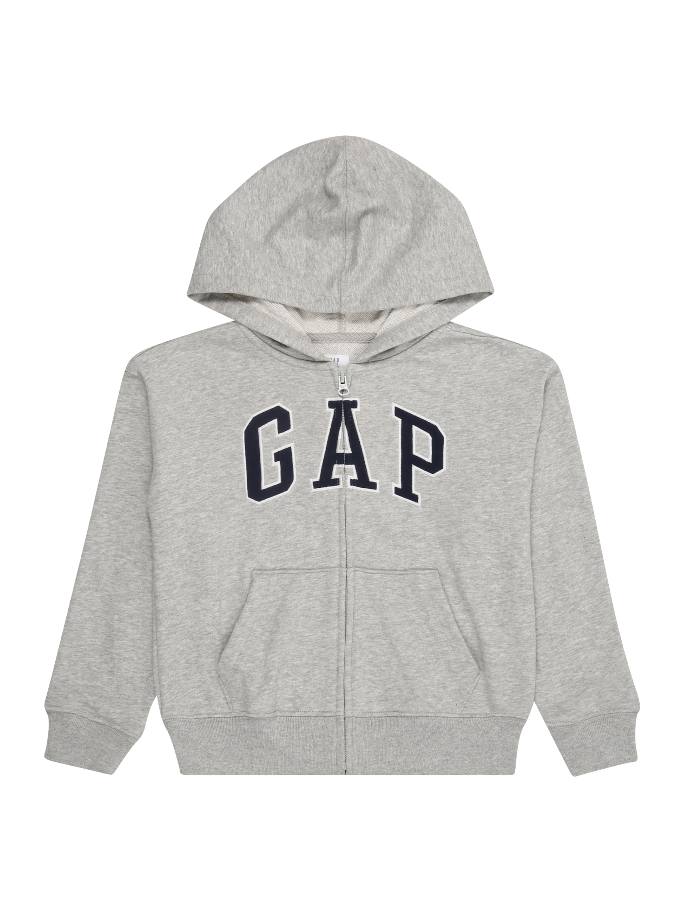

GAP Толстовка с капюшоном на молнии 'HERITAGE' в крапчатом сером цвете