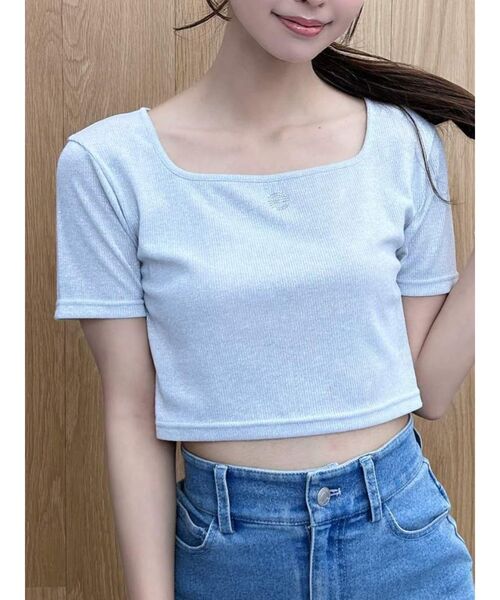 

Футболка с логотипом EATME, декорированная стразами, серебряный