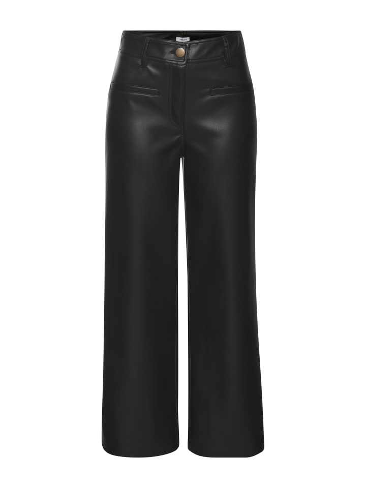 

LASCANA Черные брюки из искусственной кожи