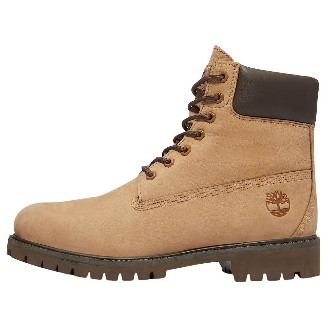 

Водонепроницаемые ботинки Timberland Premium 6 дюймов, цвет «бежевый нубук, темно-коричневый»