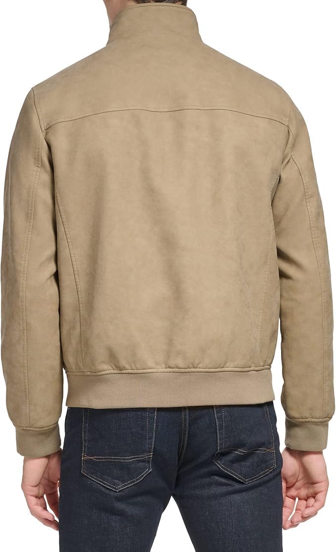 Мужская куртка-бомбер из искусственной кожи Tommy Hilfiger, Sand — фото 3