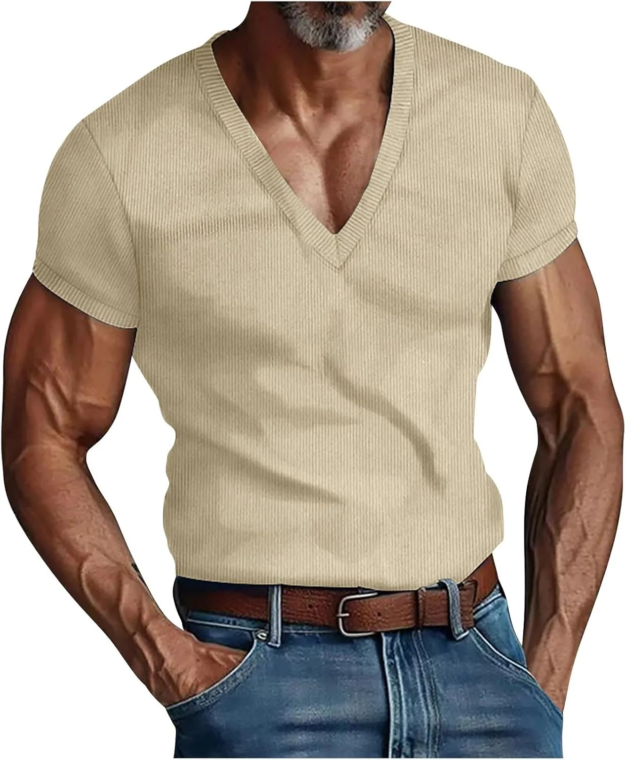 

Мужская футболка с V-образным вырезом для тренировок