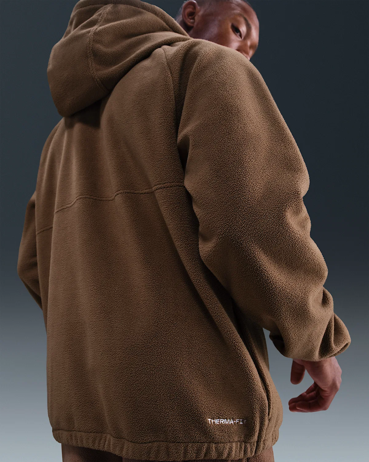 Мужская зимняя куртка Nike Sportswear Club, Mosswood Brown/Campfire Orange/White — фото 2