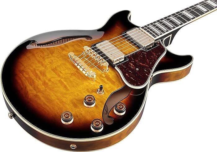 

Электрогитара Ibanez AM93QMAYS - Artcore Expressionist Semi-Hollow Electric Guitar - Antique Yellow Sunburst
