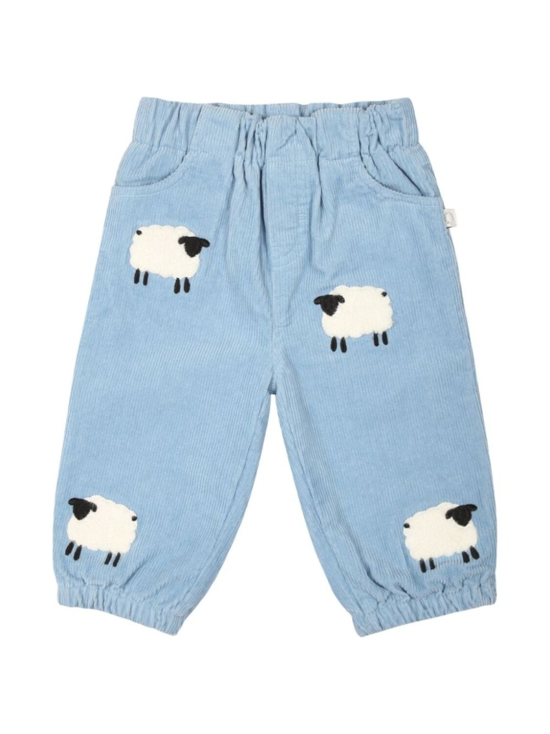 

Stella McCartney Kids брюки из вышитого овечьего вельвета, синий