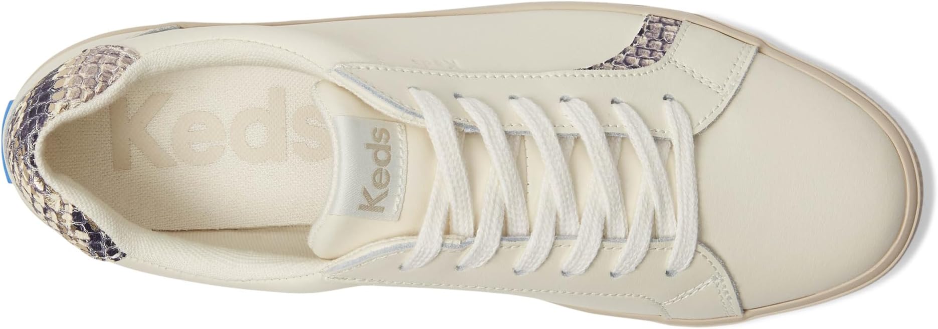 Кроссовки Keds Pursuit Lace Up, цвет Egret / Snake Leather — фото 2