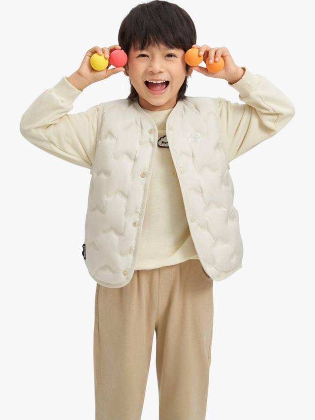 

Детский стеганый безрукавный жилет Bosideng, Wheat