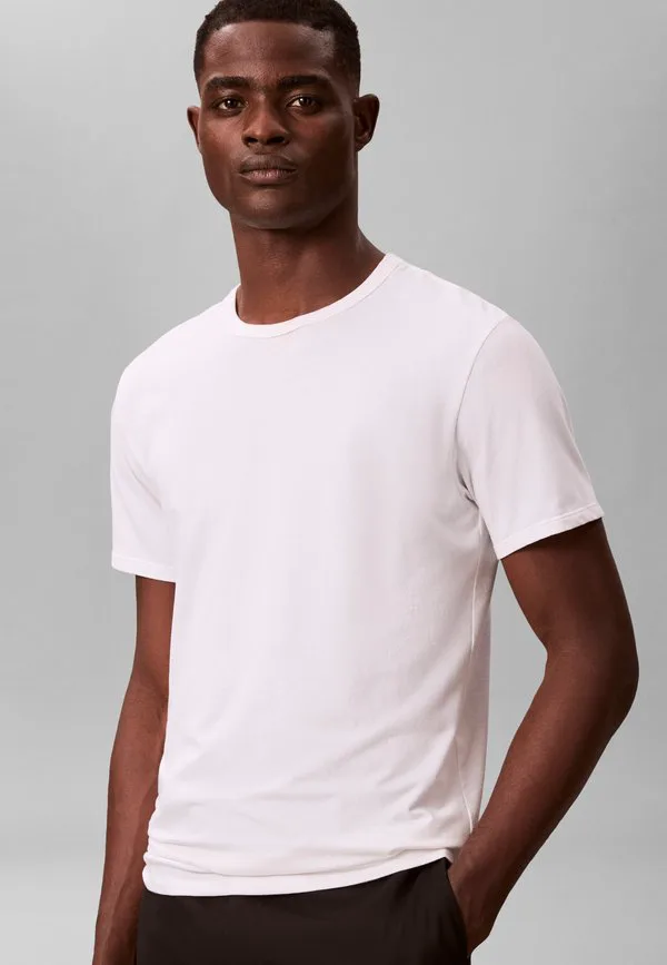 Футболка с круглым вырезом, базовая модель Calvin Klein, Bright White — фото 4