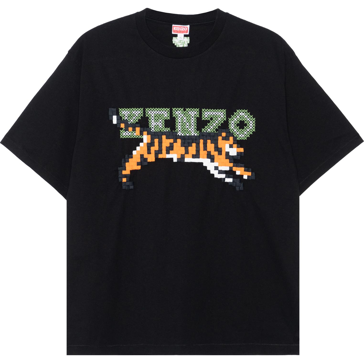 

Футболка оверсайз Kenzo x Nigo Tiger Pixel, черный