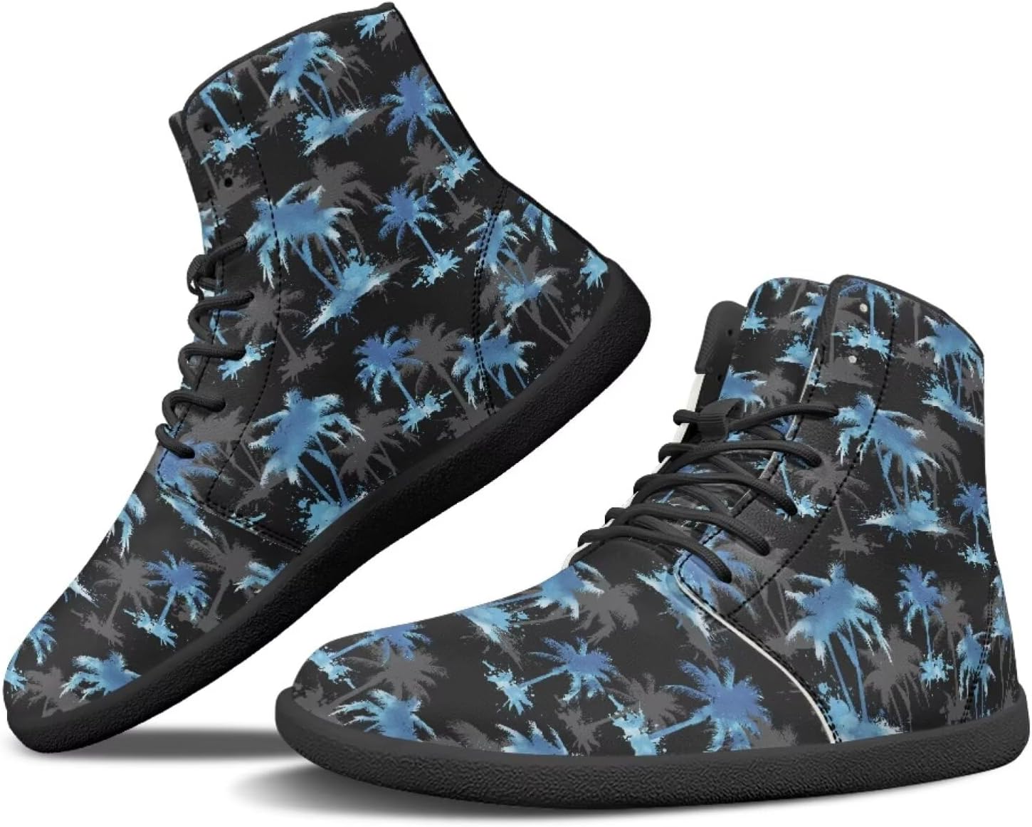 

Кроссовки Binienty Minimalist с широким носком, без подъема, легкие для спорта и повседневной носки, Ink Painting Palm Tree