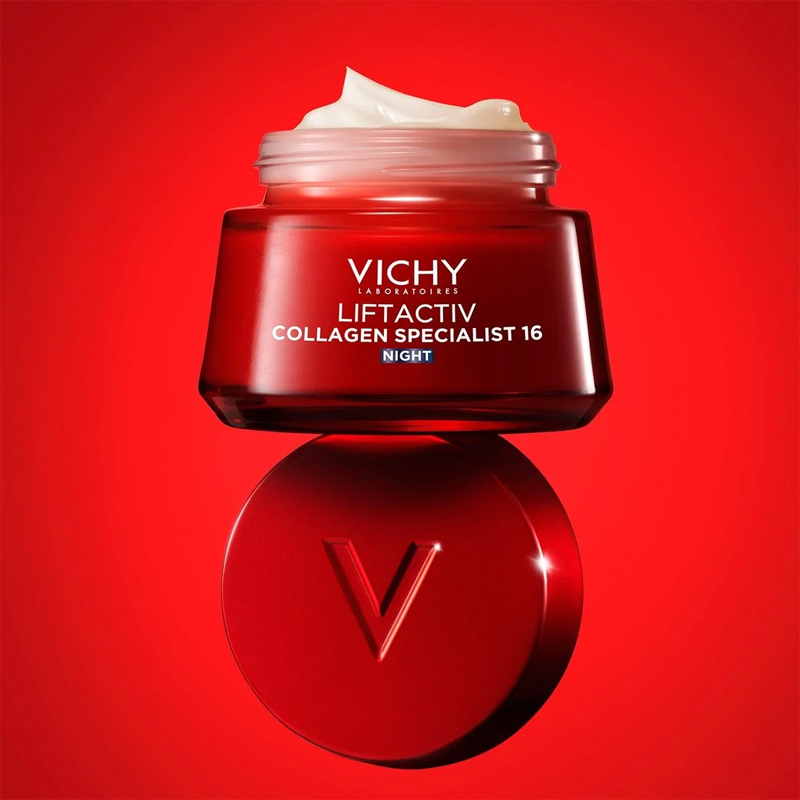 Крем для лица Vichy — Ночной с коллагеном и яичным белком для увлажнения, стабилизации и успокоения, 50 мл — фото 2