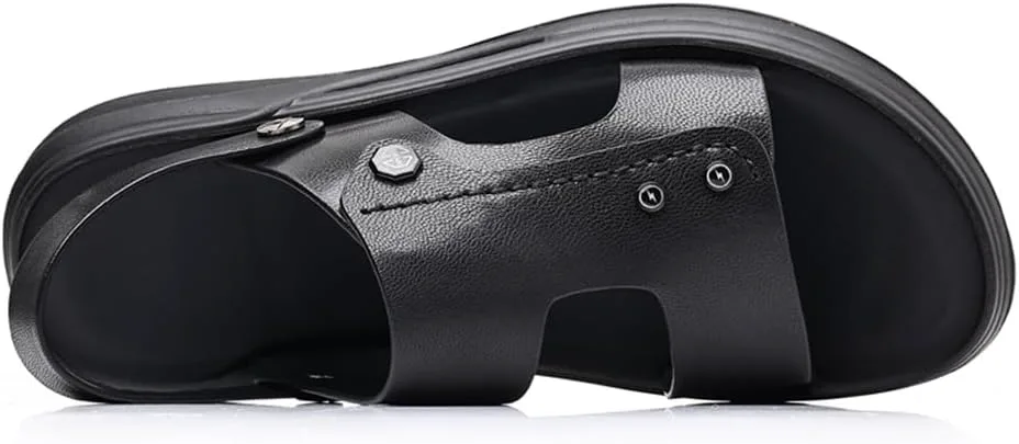 

Мужские летние повседневные сандалии с открытым носком из кожи, уличные удобные регулируемые сандалии-рыбацкие тапочки для пляжа Abborora