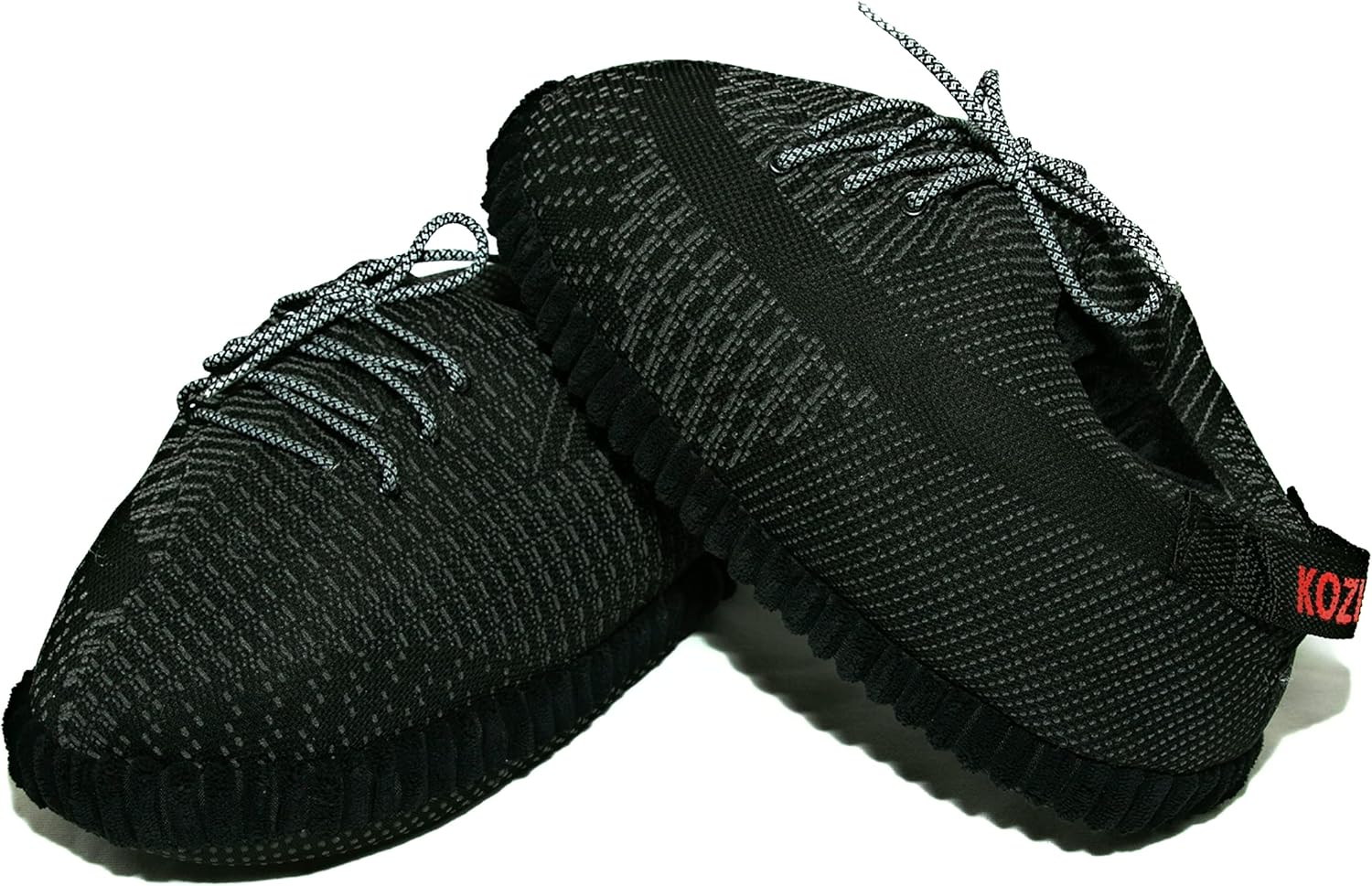 

Домашние тапочки KZK KrazeKickz для взрослых - пушистые шлепанцы для женщин и мужчин - унисекс, черный