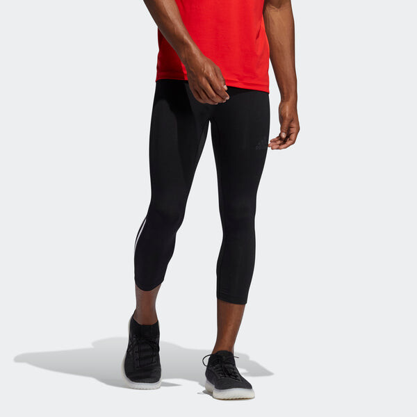 Спортивные штаны adidas TF Turf 34 Tig 3S Stripe Sports Leggings Black, черный — фото 2
