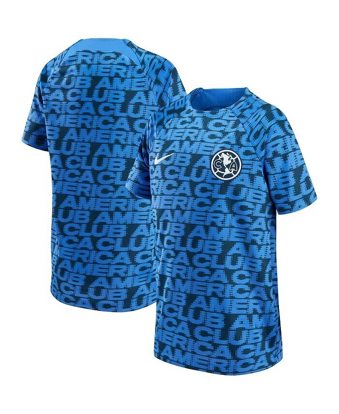

Футболка Big Boys Blue Club America 2022 перед матчем с регланами Nike