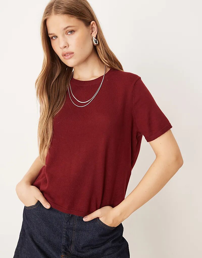 

Трикотажная футболка JDY бордового цвета