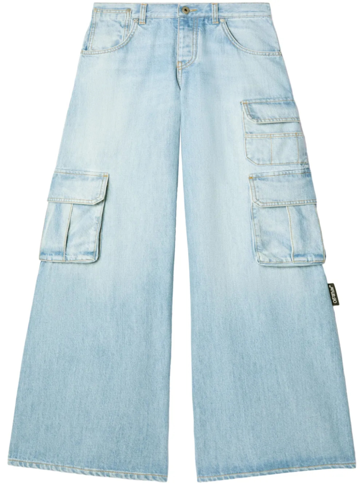 

Off-White широкие джинсы карго, синий