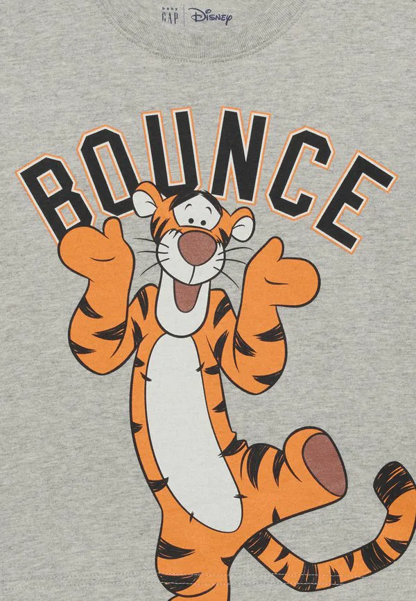 Футболка унисекс с принтом винни в свободной форме Gap, Grey/Orange — фото 4