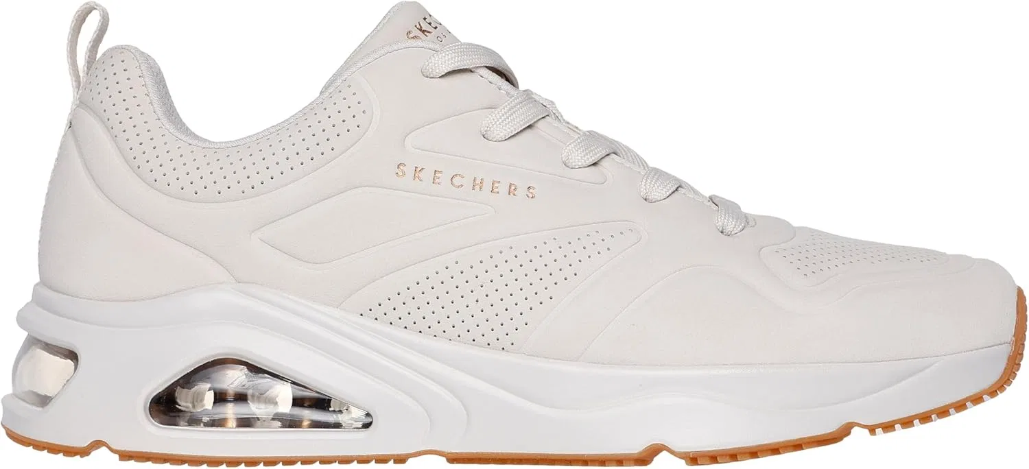 Мужские модные кроссовки Skechers Tres-air UNO Casairal, Cream White — фото 4