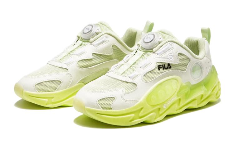 FILA KIDS Низкие детские беговые кроссовки lime cream FILA white — фото 3