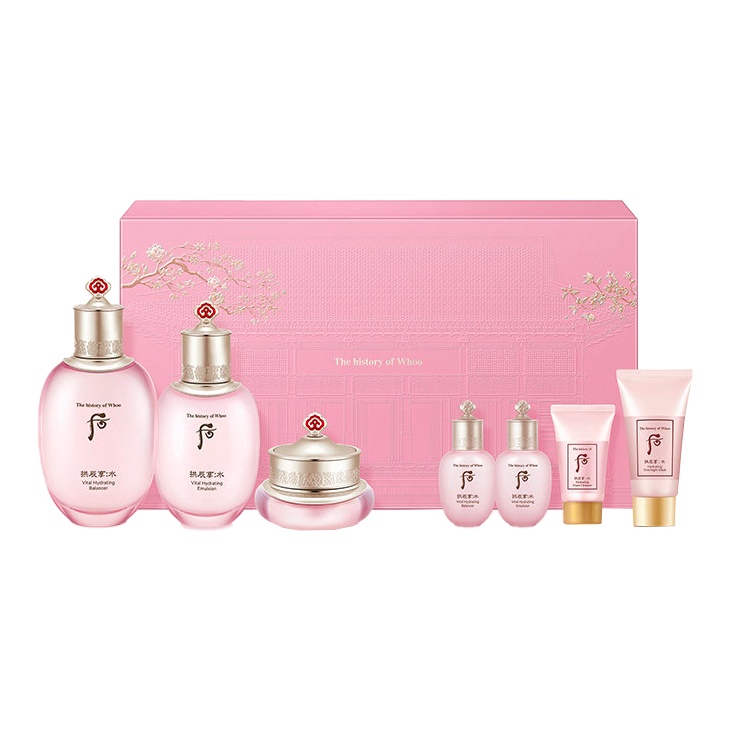 

Набор для ухода за кожей Gongchen Xiangshuiyun Clear Lotion The History Of Whoo, balancing lotion+lotion+cream+foam cleanser+hydrating mask