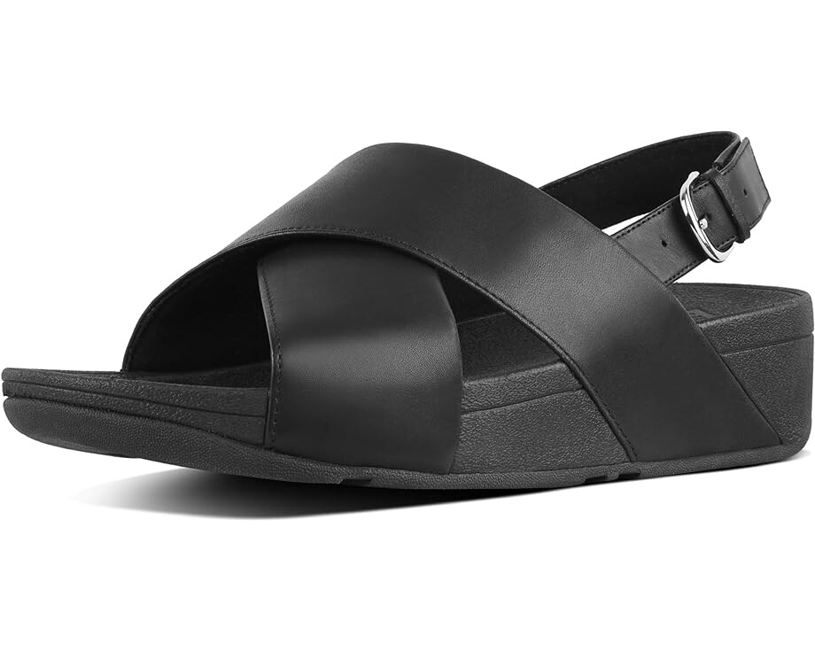

Сандалии FitFlop Lulu Cross-Back Strap Sandals - Leather, черный