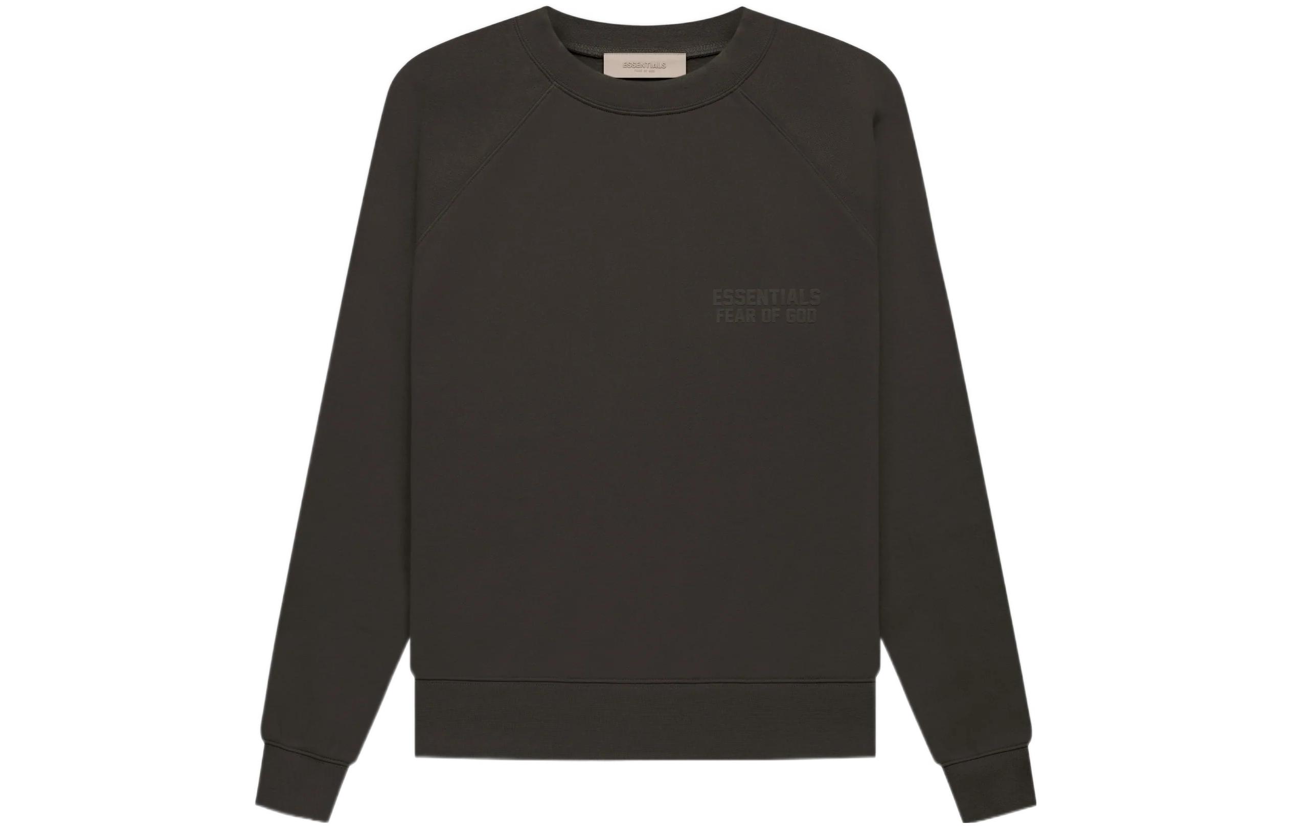 Футболка с круглым вырезом Fear Of God Essentials, серо-черная — фото 2