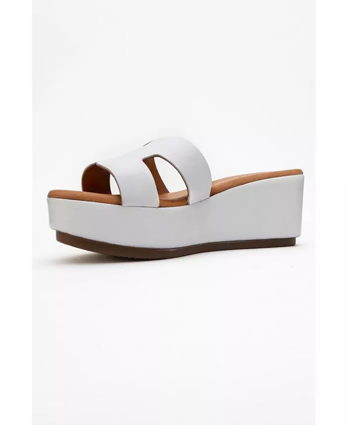 Сандалии Lia Leather на платформе (женские) Forever & Always Shoes, белый — фото 4