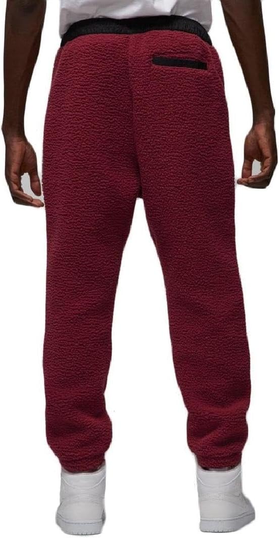 Зимние флисовые брюки Nike Jordan Essential Statement Sherpa Jumpman, Cherrywood Red/Black — фото 2