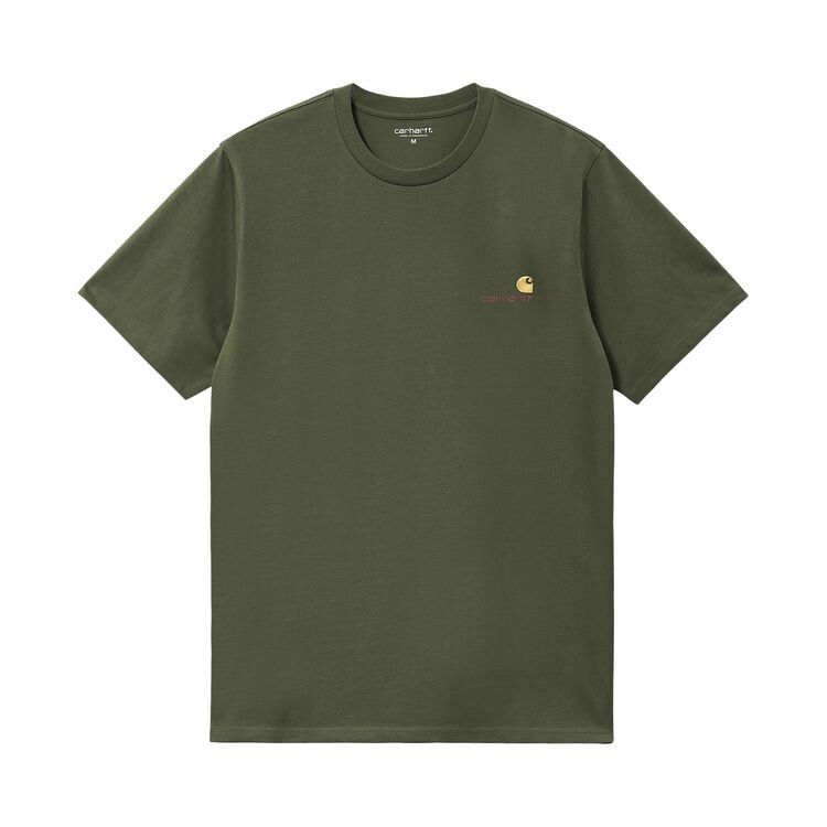 

Футболка Carhartt WIP American Script T-Shirt Tarragon, зеленый