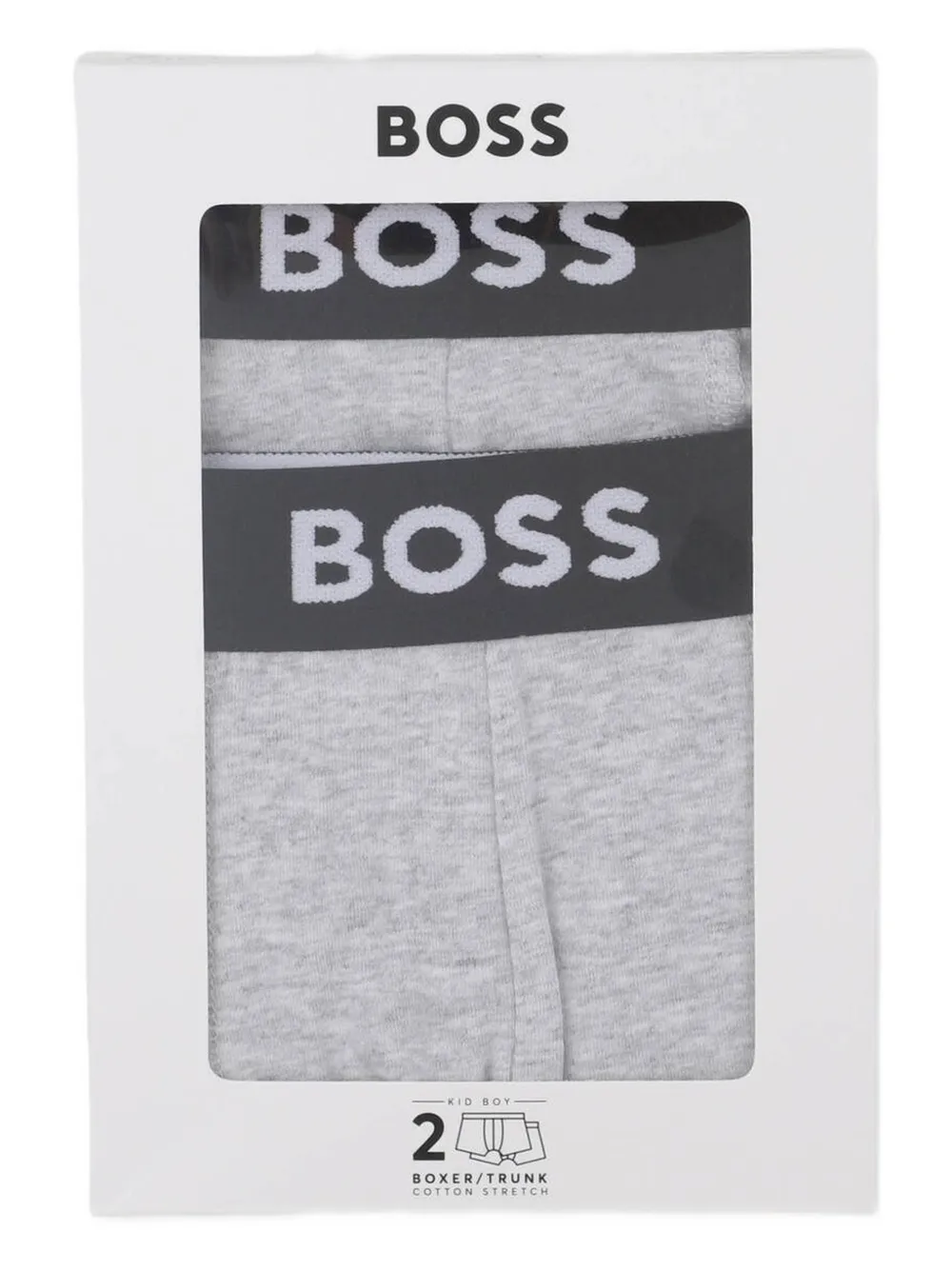 Комплект из двух боксеров с логотипом BOSS Kidswear, серый — фото 3