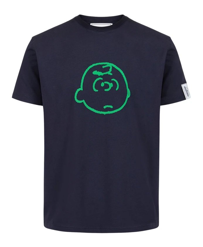 

Облегающая футболка с вышивкой в виде арахиса. Iceberg, синий