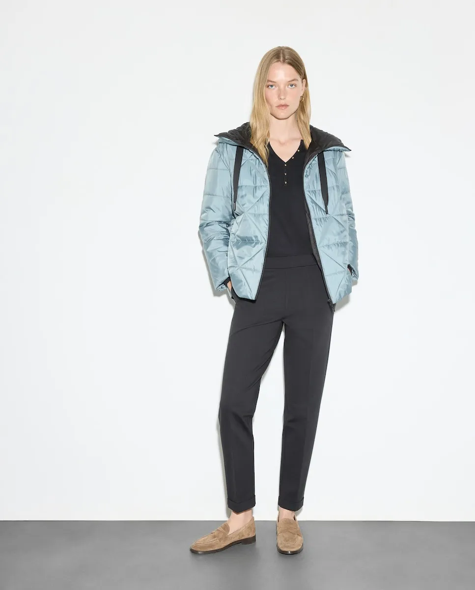 

Короткий гладкий пуховик для женщин Woman El Corte Inglés, нежно-голубой