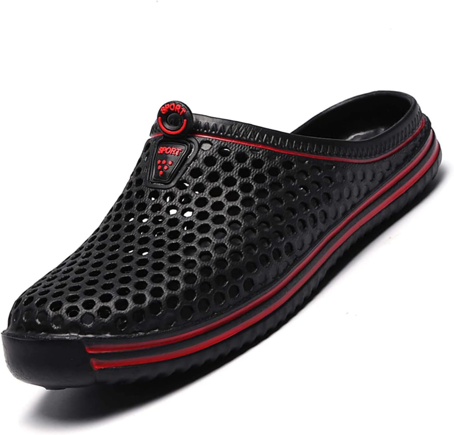 

Женские садовые сабо, унисекс, сетчатые, дышащие, легкие летние пляжные сандалии для ходьбы Reverseclock, черный