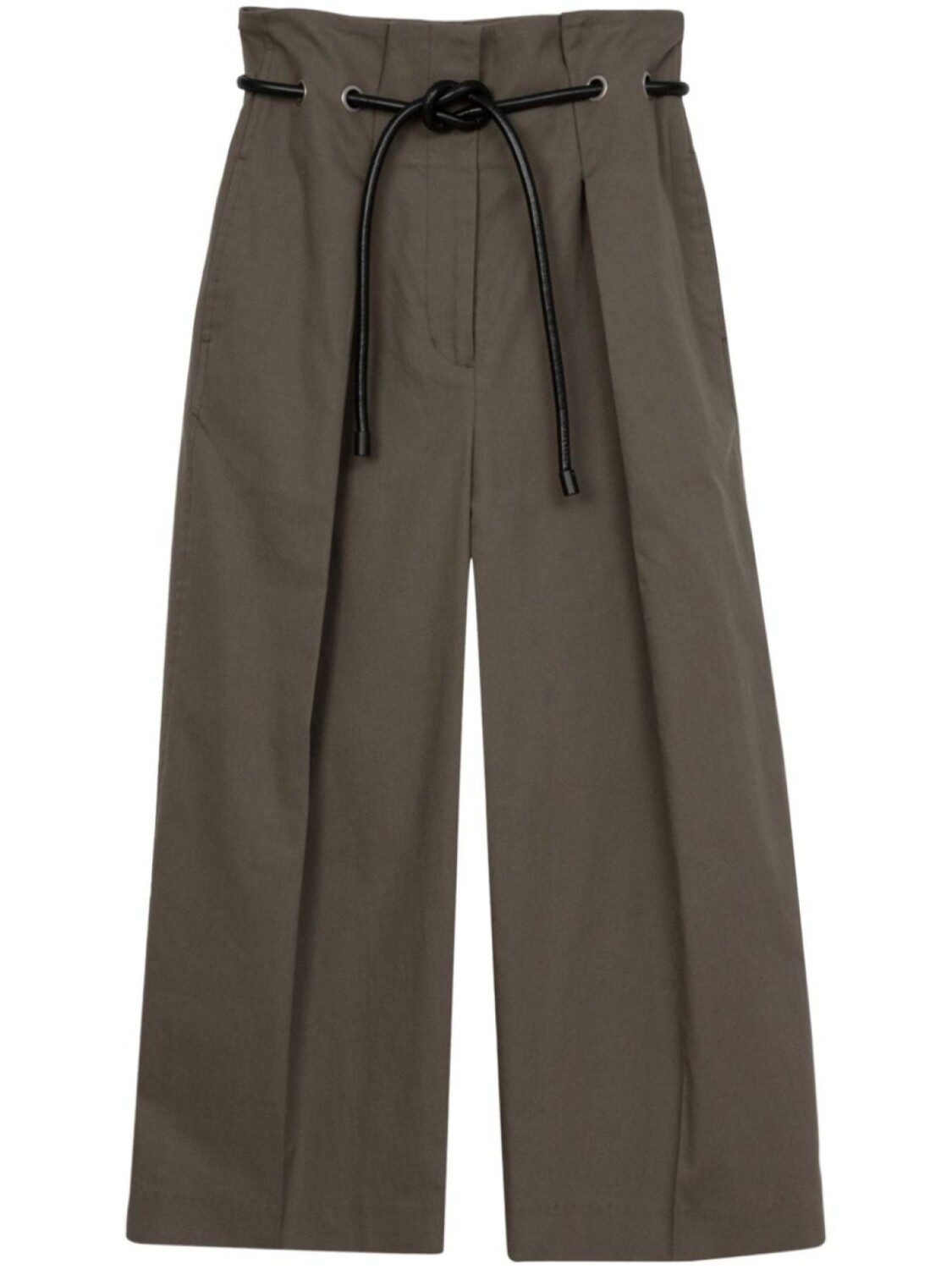 

3.1 Phillip Lim укороченные широкие брюки с поясом, зеленый